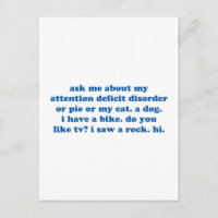 Funny ADD ADHD Quote - Blue Print