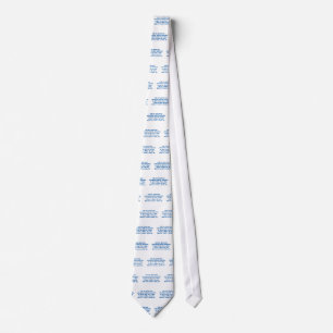 Funny ADD ADHD Quote - Blue Print Tie
