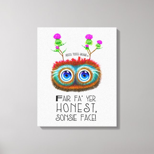 Funny Address To A Haggis Quote Canvas Print (Front)