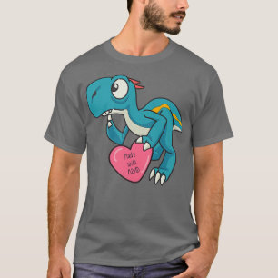 Funny ADHD Blue Dinosaur Premium  T-Shirt
