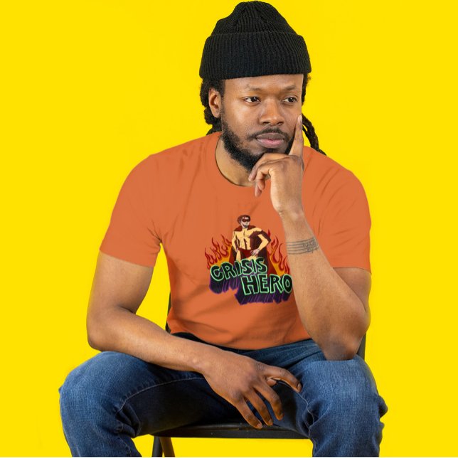 Funny ADHD Crisis Hero Chaos Energy Retro Comic  T T-Shirt (Creator Uploaded)