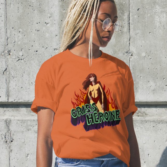 Funny ADHD Crisis Heroine Chaos Energy Retro Comic T-Shirt (Creator Uploaded)