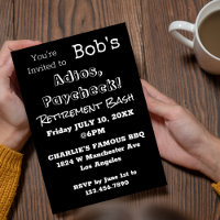 FUNNY Adios, Paycheck Dad Retirement Party