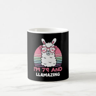 Funny Adorable Llama 79th Birthday Gift For Women Coffee Mug