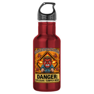 Funny ADR Trucker water bottle | Explosive Temper