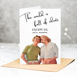 Funny Adult Best Friends Greeting Card