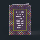 Funny Adult Birthday Card<br><div class="desc">Creative birthday card and re-birth certificate for him or her. To personalise edit text to add name and birth date.</div>