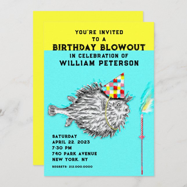Funny Adult Birthday Invitation (Front/Back)