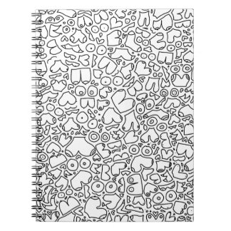 Funny adult breast pattern notebook