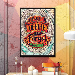 Funny Adult Colouring Poster
