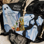 Funny Adult Ghost Sheet-faced Halloween Party Invitation<br><div class="desc">Invite friends and family for a fun time this Halloween with this funny adult Halloween invitation. Design features a rustic chalkboard background, the heading - 'Let's Get Sheet Faced!', a watercolor ghost (made out of a sheet), an array of alcohol beverages and a modern party template that is easy to...</div>