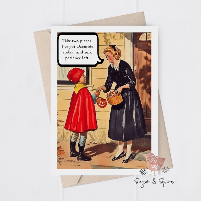 Funny Adult Halloween Mum Sarcastic Greeting Card (Creator Uploaded)