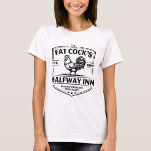 Funny Adult Humour Pun Innuendo Fat s Halfway Inn  T-Shirt