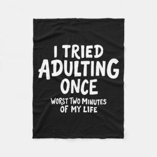 Funny Adult Humour Sarcastic Quotes Graphic Fleece Blanket