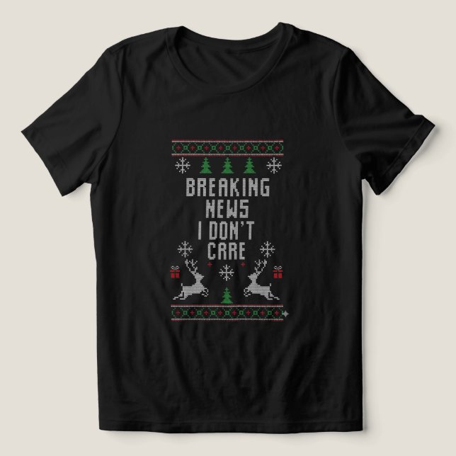 Funny Adult Ugly Christmas Sweater Breaking news i (Design Front)