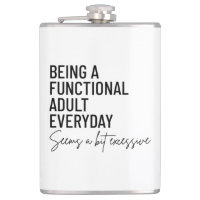 Funny Adulting Flask