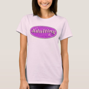 Funny Adulting Retro Decal Nostalgia Design T-Shirt