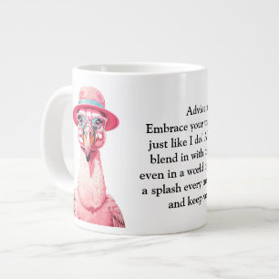 Funny Advice From A Flamingo Large Coffee Mug