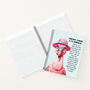 Funny Advice From A Flamingo Notebook