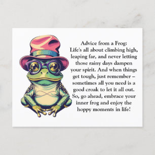 Funny Advice From A Frog Postcard