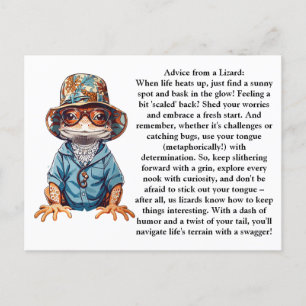 Funny Advice From A Lizard  Postcard