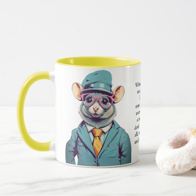 Funny Advice From A Rat Mug (With Donut)