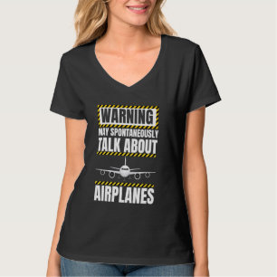 Funny Aeroplane Art For Men Women Pilot Aviation P T-Shirt