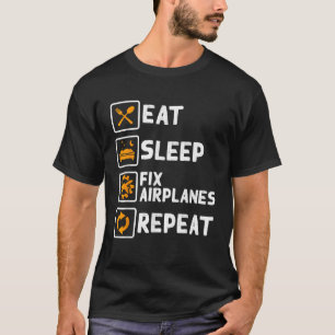 Funny Aeroplane Mechanic Aircraft Aviation Technic T-Shirt