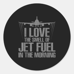 Funny Aeroplane Novelty For Men Women Aviation Air Classic Round Sticker