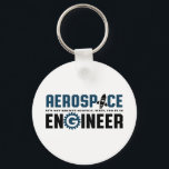 Funny Aerospace Engineer Humour It's Rocket Key Ring<br><div class="desc">Aerospace engineering. It's not rocket science. Wait, yes it is. Funny merchandise for geek and nerd engineers who love humour, witty quotes and jokes. Cool design to wear on your job and show your passion in aircraft, spacecraft, and rocket science. Great gift for dad, father, mum, mother, son, daughter, brother...</div>