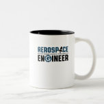 Funny Aerospace Engineer Humour It's Rocket Scienc Two-Tone Coffee Mug<br><div class="desc">Aerospace engineering. It's not rocket science. Wait, yes it is. Funny merchandise for geek and nerd engineers who love humour, witty quotes and jokes. Cool design to wear on your job and show your passion in aircraft, spacecraft, and rocket science. Great gift for dad, father, mum, mother, son, daughter, brother...</div>