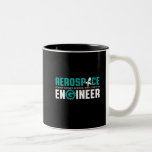 Funny Aerospace Engineering It's Rocket Science Two-Tone Coffee Mug<br><div class="desc">Aerospace engineering. It's not rocket science. Wait, yes it is. Funny merchandise for geek and nerd engineers who love humour, witty quotes and jokes. Cool design to wear on your job and show your passion in aircraft, spacecraft, and rocket science. Great gift for dad, father, mum, mother, son, daughter, brother...</div>