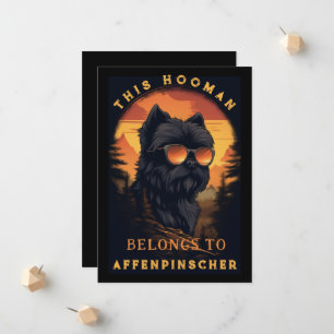 Funny Affenpinscher Dog Parent Personalised Announcement
