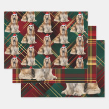 Funny Afghan Hound Christmas Dog Holiday Plaid