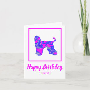 Funny Afghan Hound Dog Birthday Card