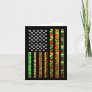 Funny African American Gift Cute Juneteenth Flag F Card