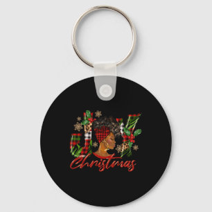 Funny African American Joy Christmas Black Woman A Key Ring