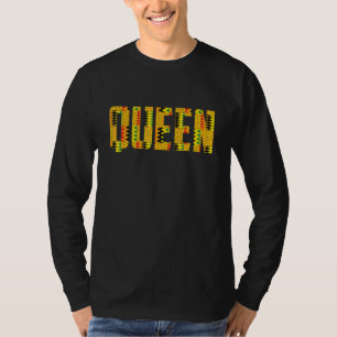 Funny African Queen For Women Cool Kente Cloth T-Shirt