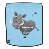 Funny african warthog pig cartoon illustration
