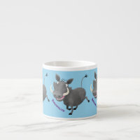 Funny african warthog pig cartoon illustration