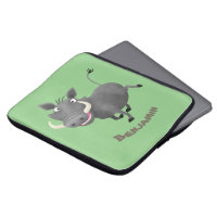 Funny african warthog pig cartoon illustration
