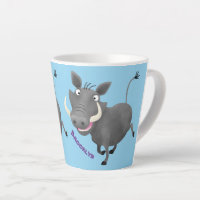Funny african warthog pig cartoon illustration