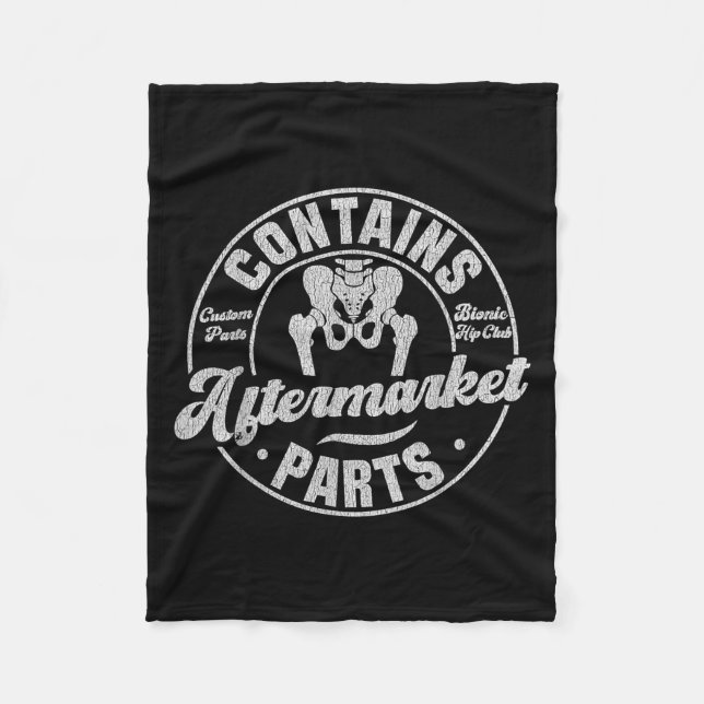 Funny After Hip Surgery Recovery Bionic Hip Replac Fleece Blanket (Front)