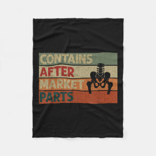 Funny After Hip Surgery Recovery Bionic Hip Replac Fleece Blanket