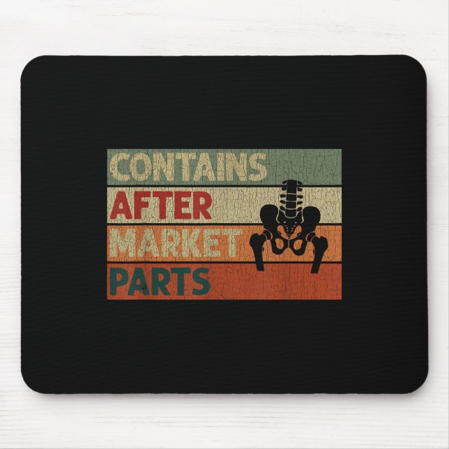 Funny After Hip Surgery Recovery Bionic Hip Replac Mouse Pad (Front)