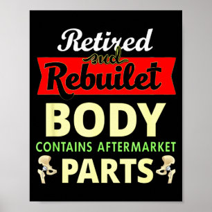 Funny After Hip Surgery Recovery Bionic Hip Replac Poster