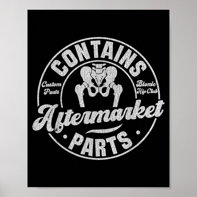 Funny After Hip Surgery Recovery Bionic Hip Replac Poster (Front)