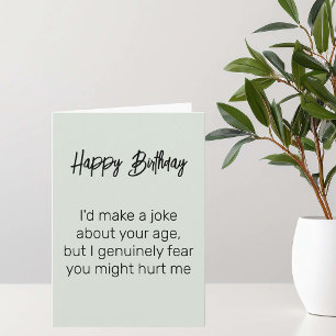 Funny Age Birthday Card