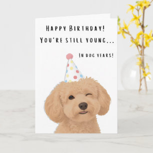 Funny Age Joke Dog Birthday Card
