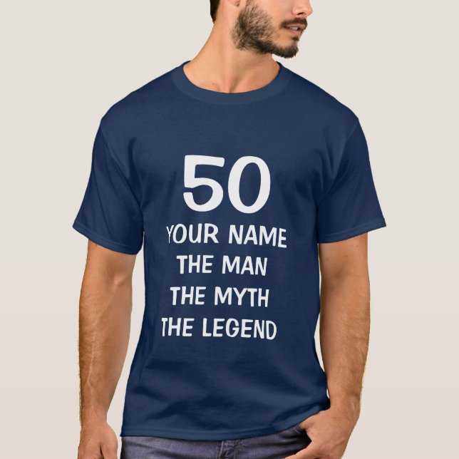 Funny age specific Birthday t shirt for men (Front)